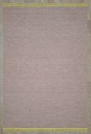 Handwoven Natural Wool Kilim – Subtle Blush With Bright Yellow Fringe