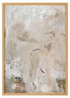 Contemporary Earthy Abstract Artwork – Soft Beige and White Tones