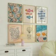 Summer Shells Wall Art Print Set