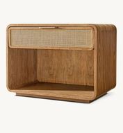 Boho-Chic cane Open Nightstand