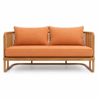 Solana Beech Wood & Cane Outdoor Sofa