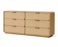 Boho-Chic Cane Dresser Zan Wood