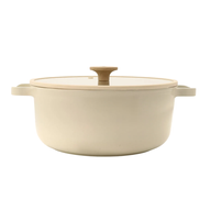 حلة ألما السيراميك بغطاء زجاجي – بيج