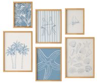 Beach Coastal Gallery Wall Set of 6