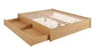 Modern Storage Bed with Built-In Drawers and Sleek Design