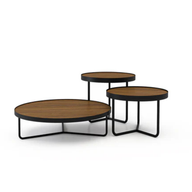 Triad Middle Table - 3 Round Tables - Steel Legs - MDF Top