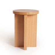 Plus Side Table (Natural Oak) - Round Top