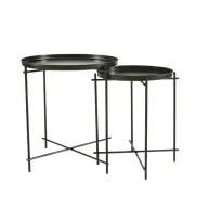 Gemini Side Table AG1014 - Set of 2 - Removable Top Tray