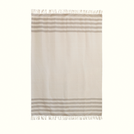 Beige Stripe Throw