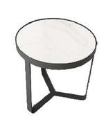 Ogma Table AG3002 - Marble\Mirror Top - Metal Base