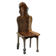 Lady Silhouette Chair – Lebbeck Wood Sculptural Feminine Form
