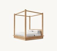 Santiago Canopy Wood Bed