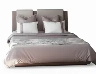 Dolly Bed Upholstered Multi-Tonal Sleek Curved Design
