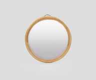 Sirkel Handmade Round Bamboo Wall Mirror