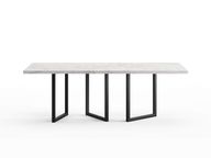EQ.UI Dining Table 8 seater white marble top