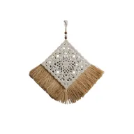 Straw Diamond-shaped Wall Hanging
