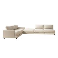 Elisei Natural Wood L - Shape Sofa - Hippo 227