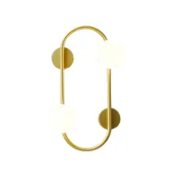 Gold Oval Dual Globe Wall Lamp ARK013