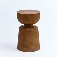 1/2 Hour Glass - Side Table - Massive Beech Wood - Handmade