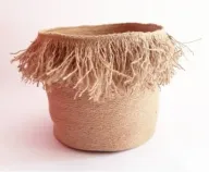Cilia Jute Basket with Fringes