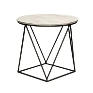 طاولة قهوة سما صغيرة دائرية برجل معدنية