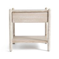 Selma Night Table With Rounded Legs - Natural Wood Veneer