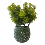 Artificial Green Plant with Terrazzo Pot
