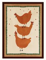 لوحة لدجاج مطبوعة