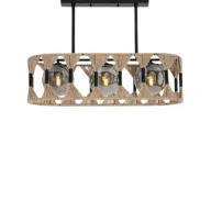 مصباح أسود من الجوت والزجاج TA_BU_005