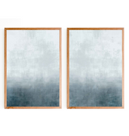Blue Hazy Artwork Set of 2