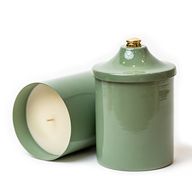 Clean Cotton Scented Pyramid Candle Cup Green