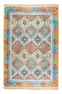 Badawi Digital Woven Rug in Vibrant Colors