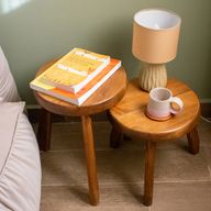 باين طقم ٢ طرابيزة بسطح تصميم دائري