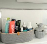 Handmade Woven cotton oval basket