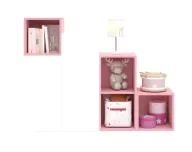 وحدة تخزين كابي - مطلية لاكيه - برفوف مفتوحة وضلف