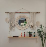 A Wall Hanging with Mirror &Shelf