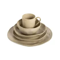 Organic Beige Stone Dinnerware Set