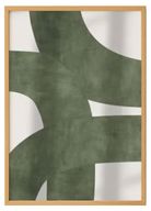 Green & Beige  Abstract Print 3