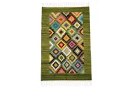 Vibrant Handmade Wool Kilim Rug