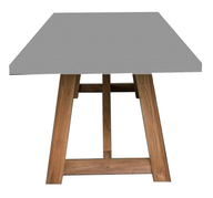 Concrete top with wooden base