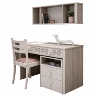 Victoria Desk with Drawer Unit, Shelving & Chair
