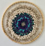 Mati Circle Handmade Wall Hanging in Blue