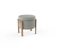 Storm Ottoman - Beech Wood & Linen