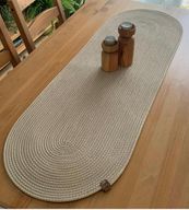 مفرش ترابيزه منسوج يدويا من الجوت 110سم