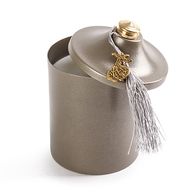 Fresh Linen & Amber Scented Pyramid Candle Cup Grey