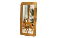 Alix Cane & Wood Mirror – Rustic Elegance