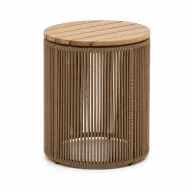 Islen Rope, Steel & Wood Side Table