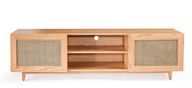 Sidra TV Unit With Rattan Doors In Plywood Wood