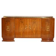 بوفيه طراز آرت ديكو بمقابض ذهبية نحاسية