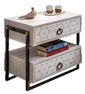 كومود برجلين معدن ودرجين